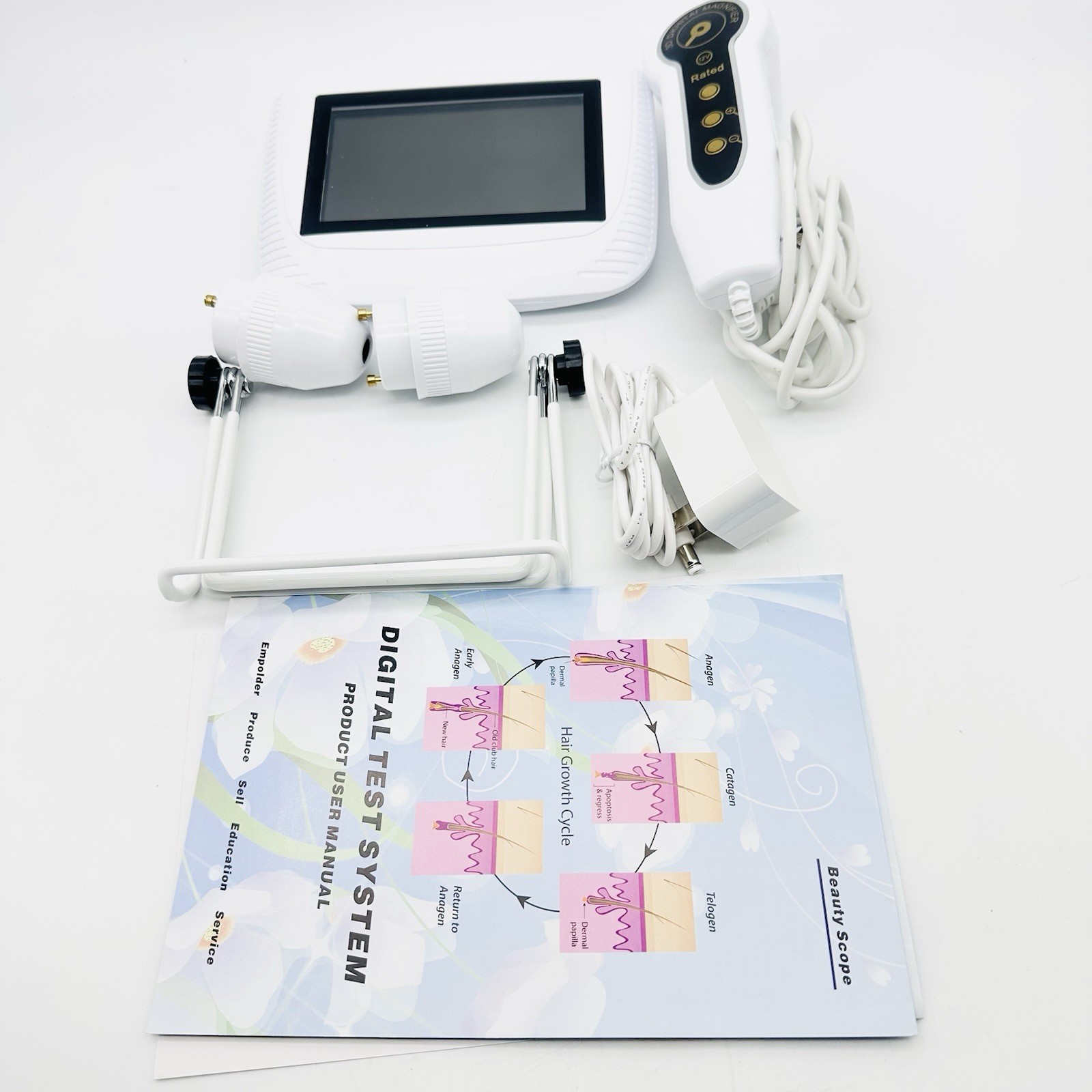 5 Inch Rechargeable Scalp Hair Follicle Oil Moisture Analyzer For Skin Problems
