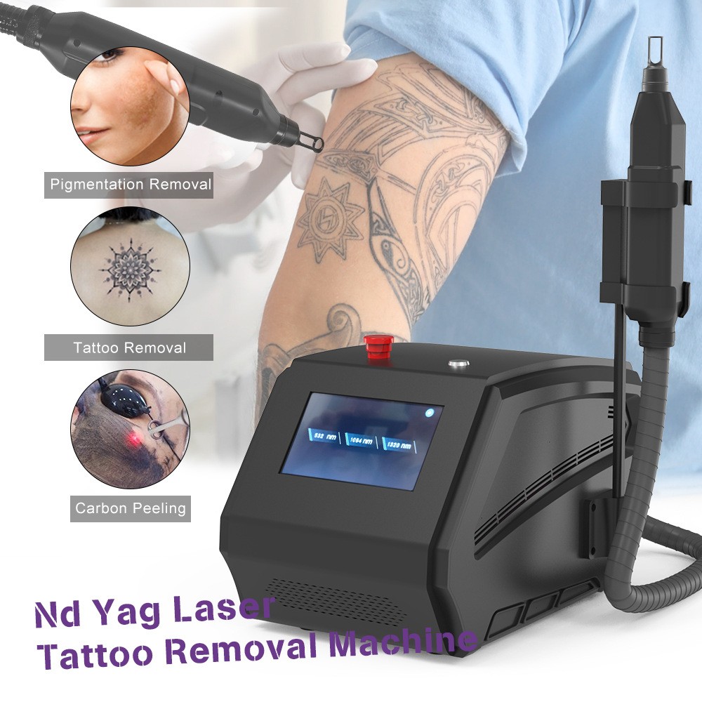 3-in-1 Nd:YAG Pico Laser Eyebrow Tattoo Removal Machine 532 1064 1320nm Device