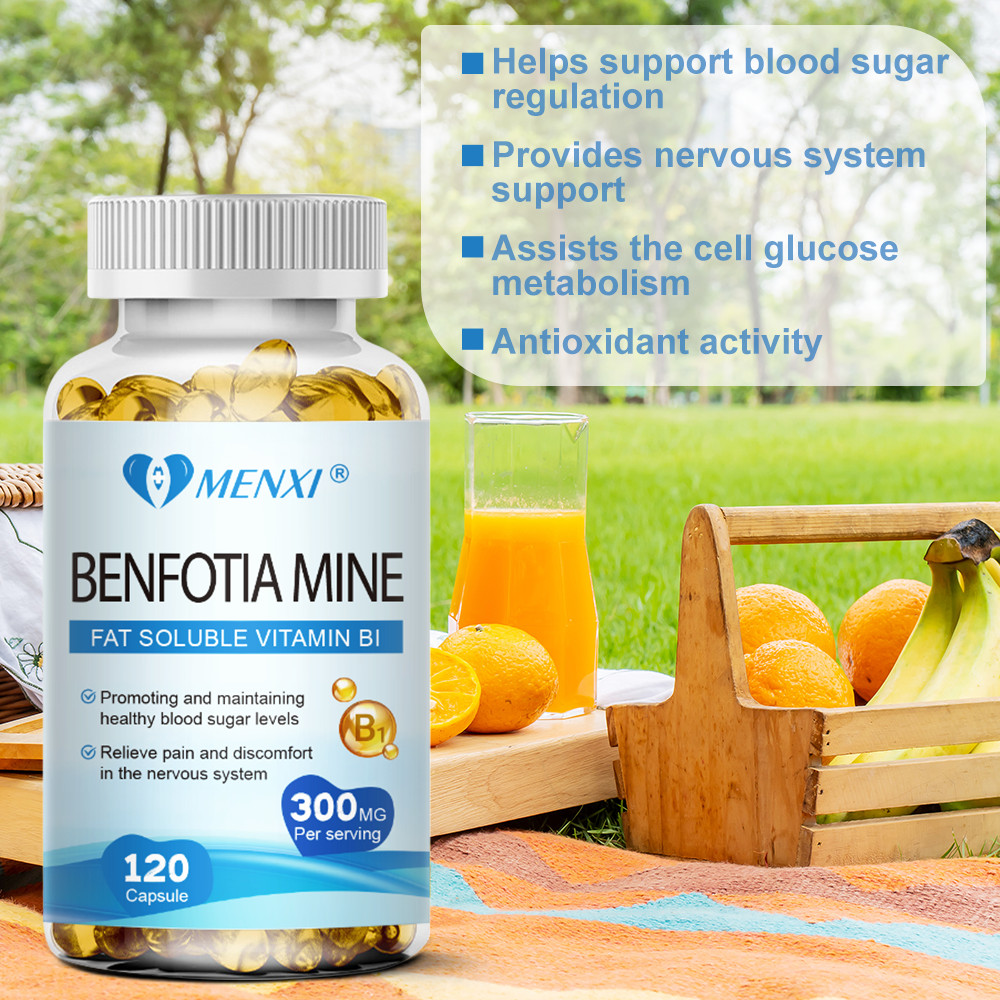 Benfotiamine 300mg 480 Veggie Capsules Fat Soluble Thiamine Vitamin B1 Non-GMO