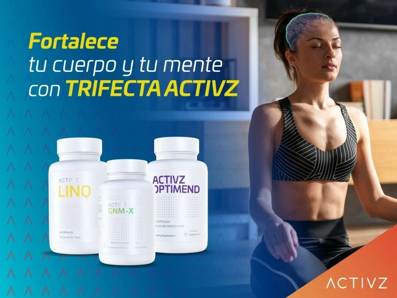 AUTHENTIC ACTIVZ TRIFECTA 3 bottles set LINQ + GNMX + OPTIMEND EXP 11/2026+