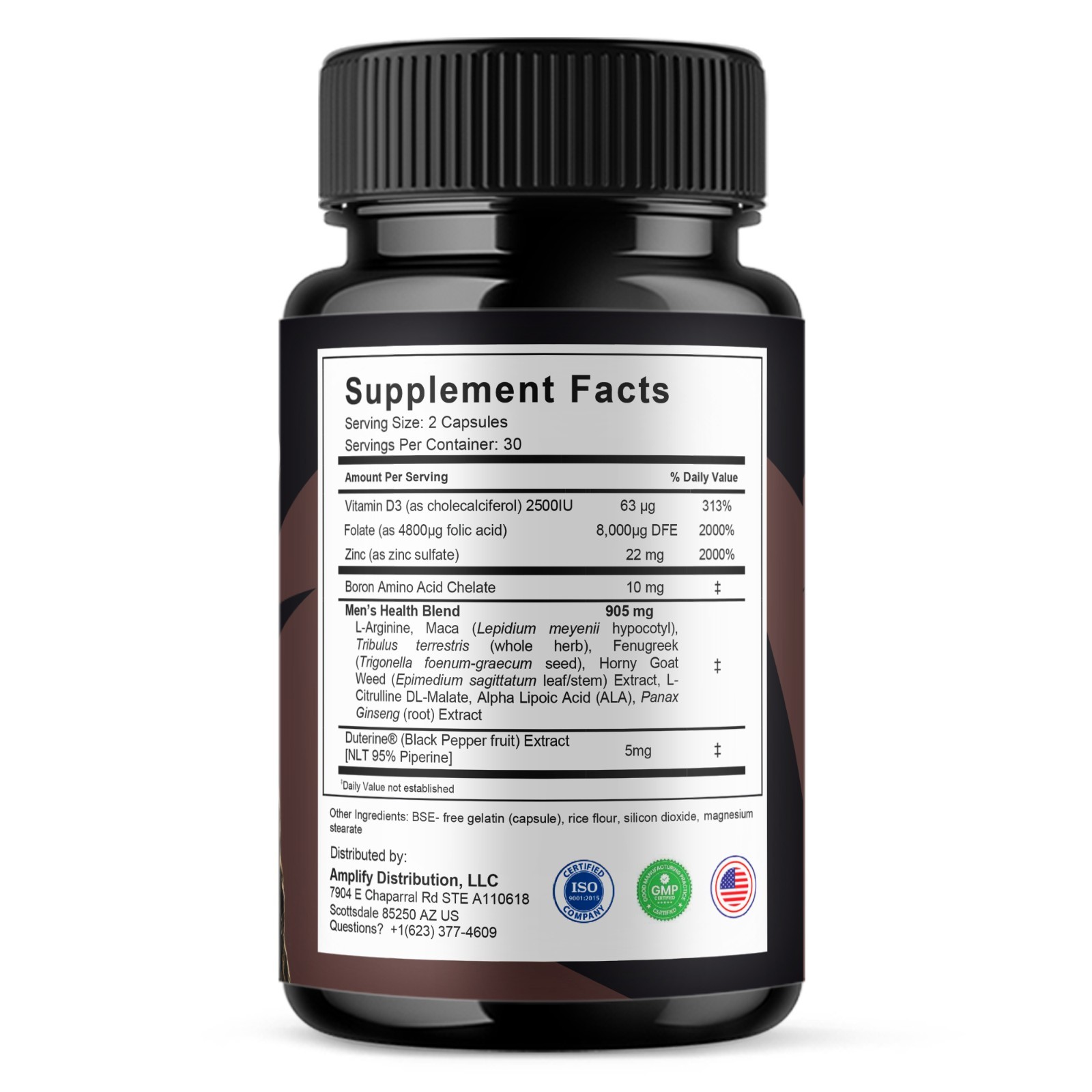 (2 Pack) Horsewood Male Support Supplement, Horse Wood Male Pills (120 Capsules)