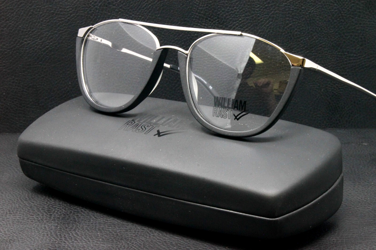 William Rast Eyeglasses Men’s Matte Black Silver Aviator 52mm WRO-1010-C1