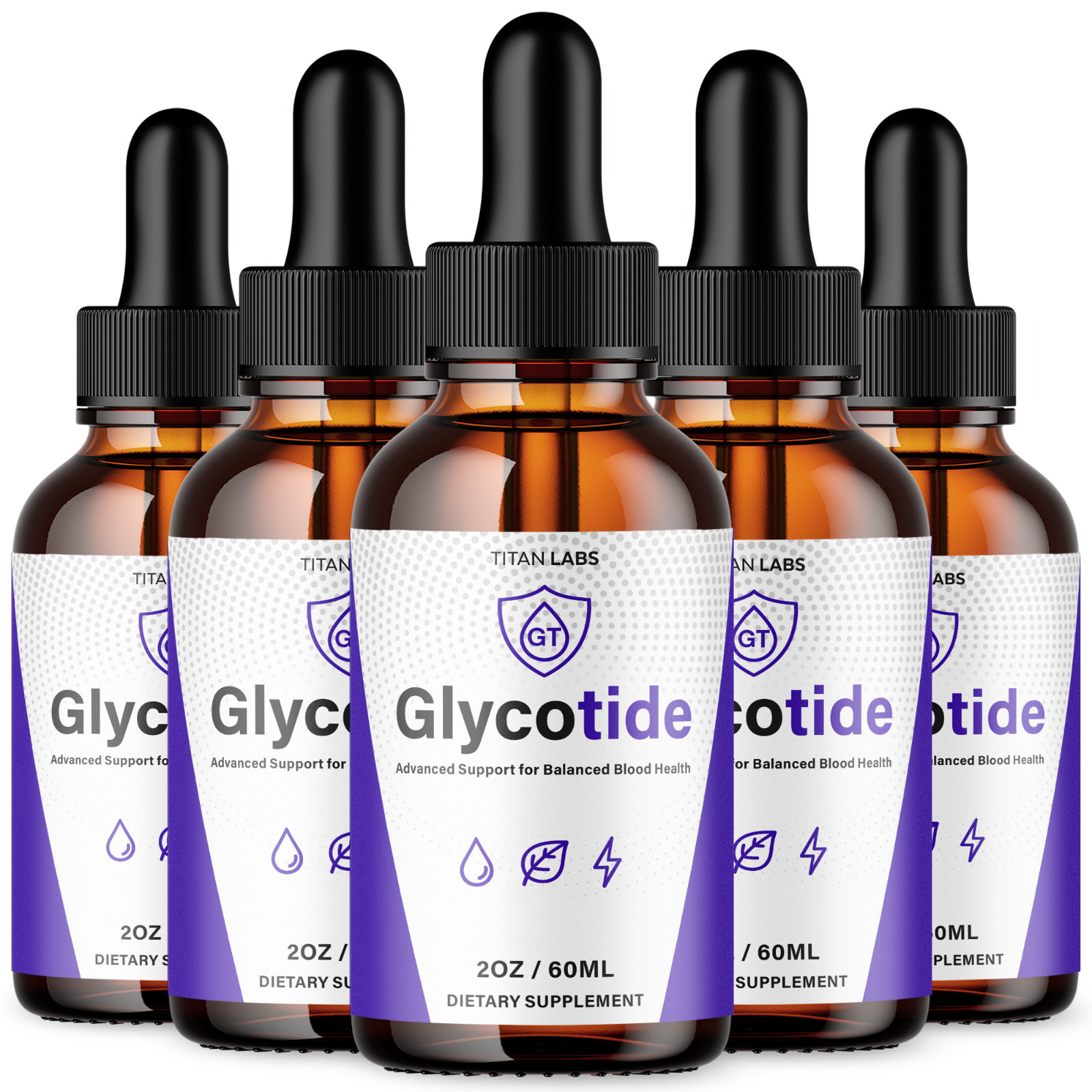 (5 Pack) Glycotide Drops Advanced Blood Support Supplement Glyco Tide 150 Serves