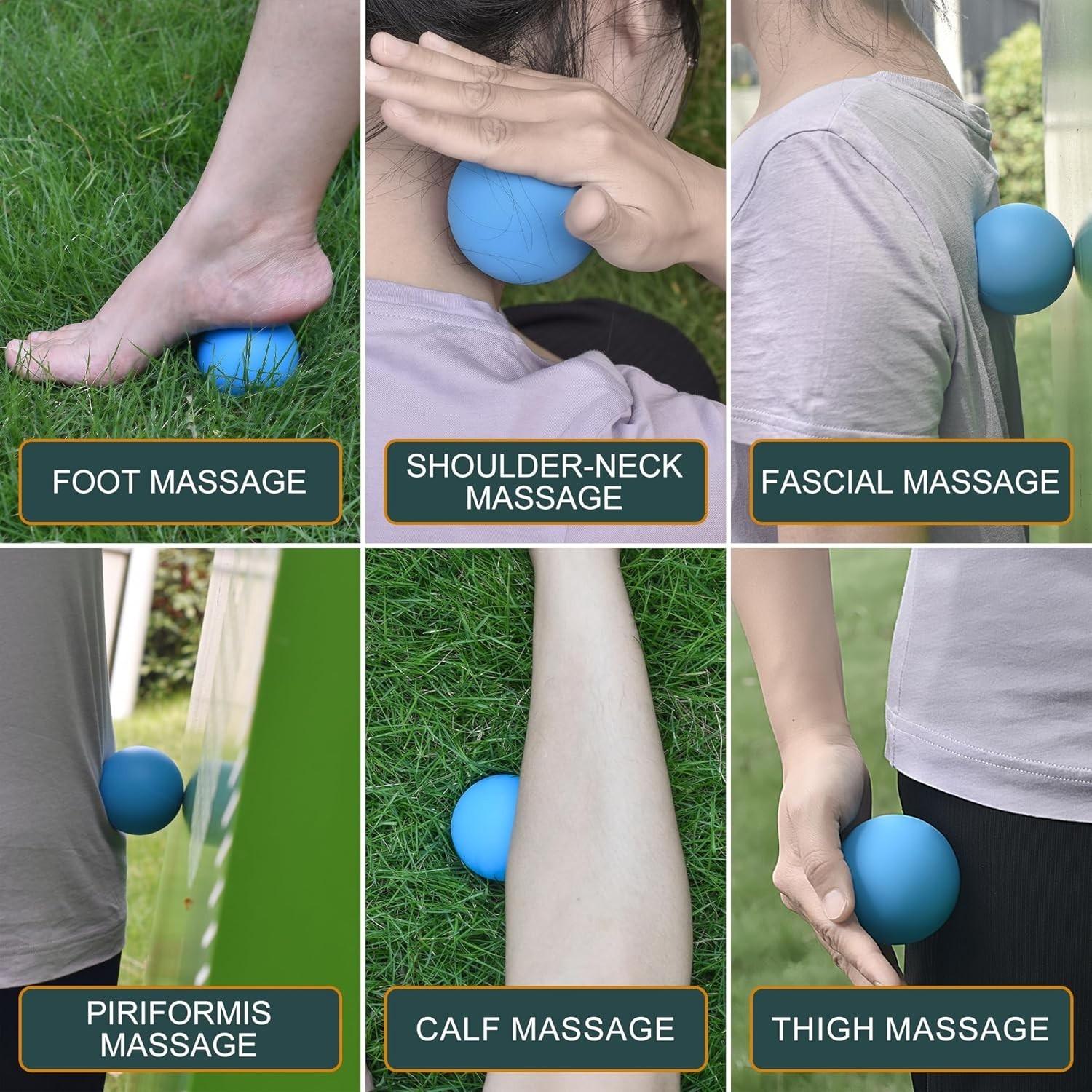 Durable Rubber Massage Balls for Effective Myofascial Release & Deep Relaxation