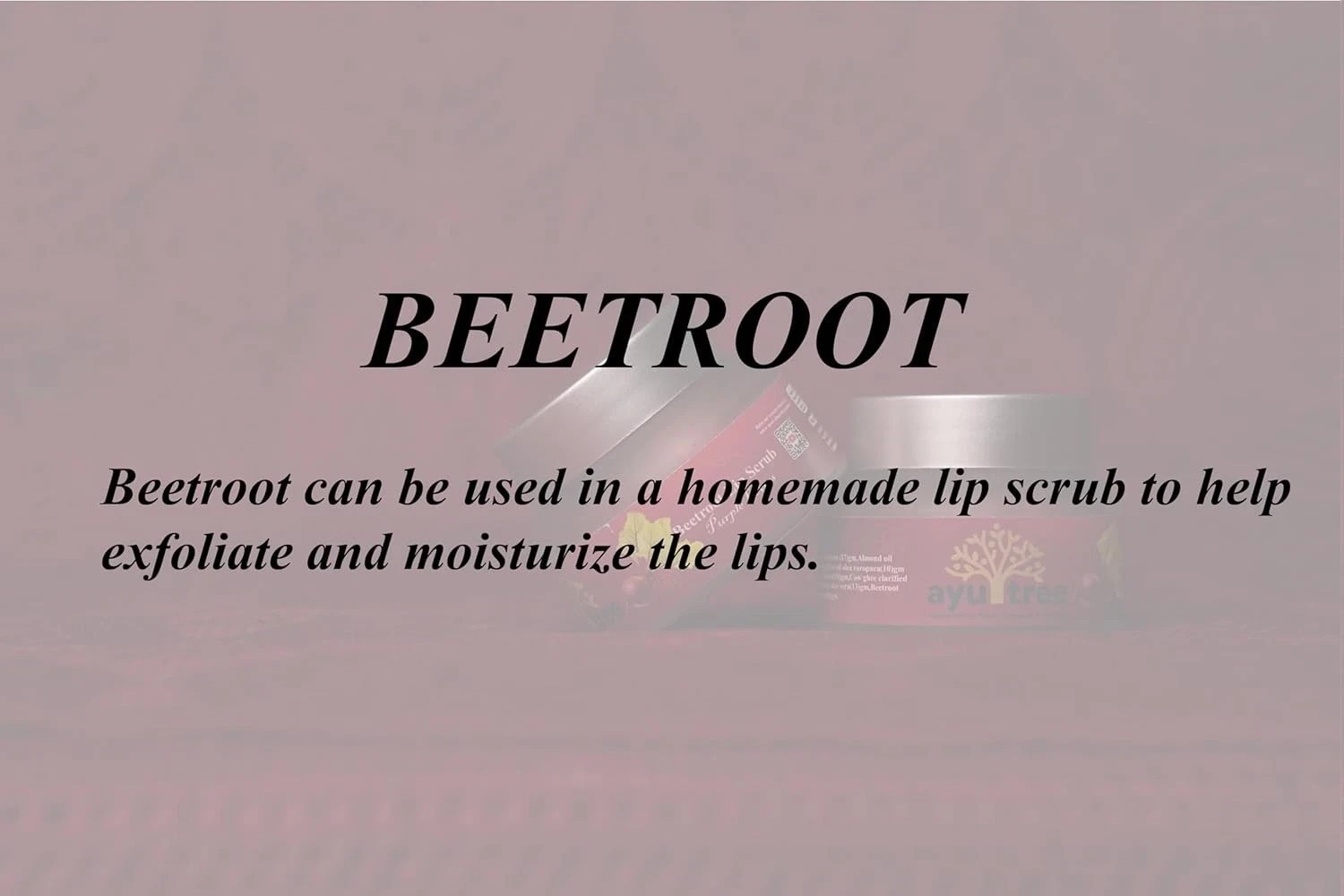 Ayutree Beetroot Lip Scrub For Dark Lips 50gm