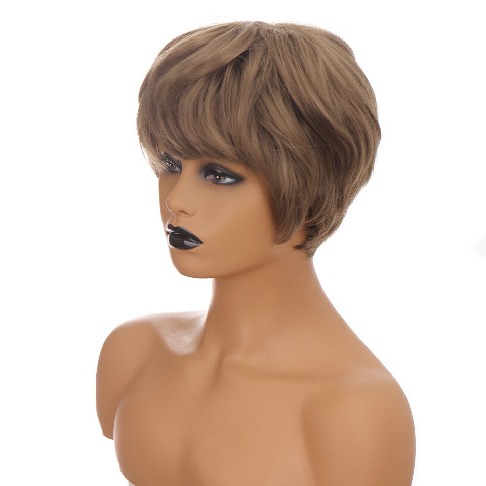 Chestnut Brown Short Wig for Women Natural Looking Daily Wear Heat Resistant