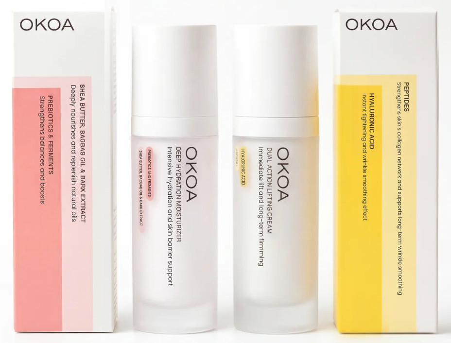 OKOA Skincare Dual Action Lifting Cream & Moisturizer Duo BNIB