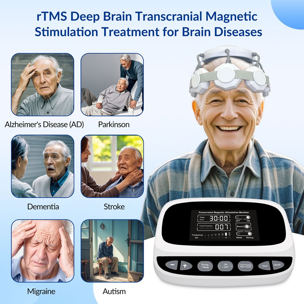 rTMS Transcranial Magnetic Stimulation Therapy Device for Depression Anxiety