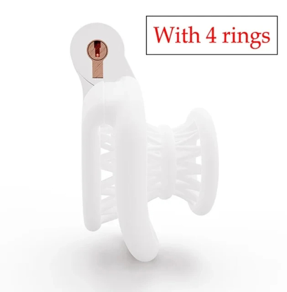 New ABS/Stainless Steel Chastity Cage Abstinence Ring Pink Sissy Chastity Device