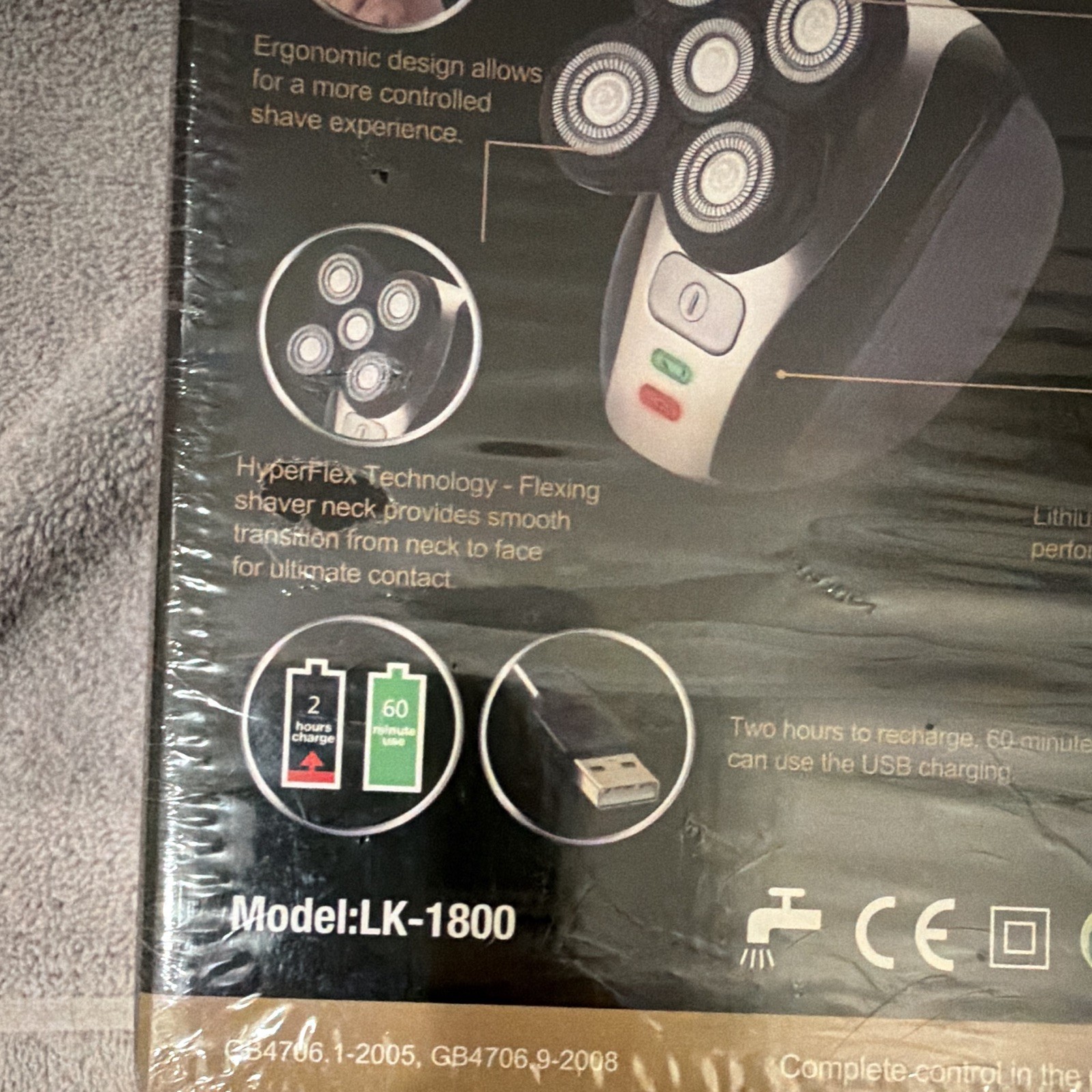 ASAVEA LK-1800 5-in-1 5-Head Rotary Shaver Kit Rechargeable Waterproof