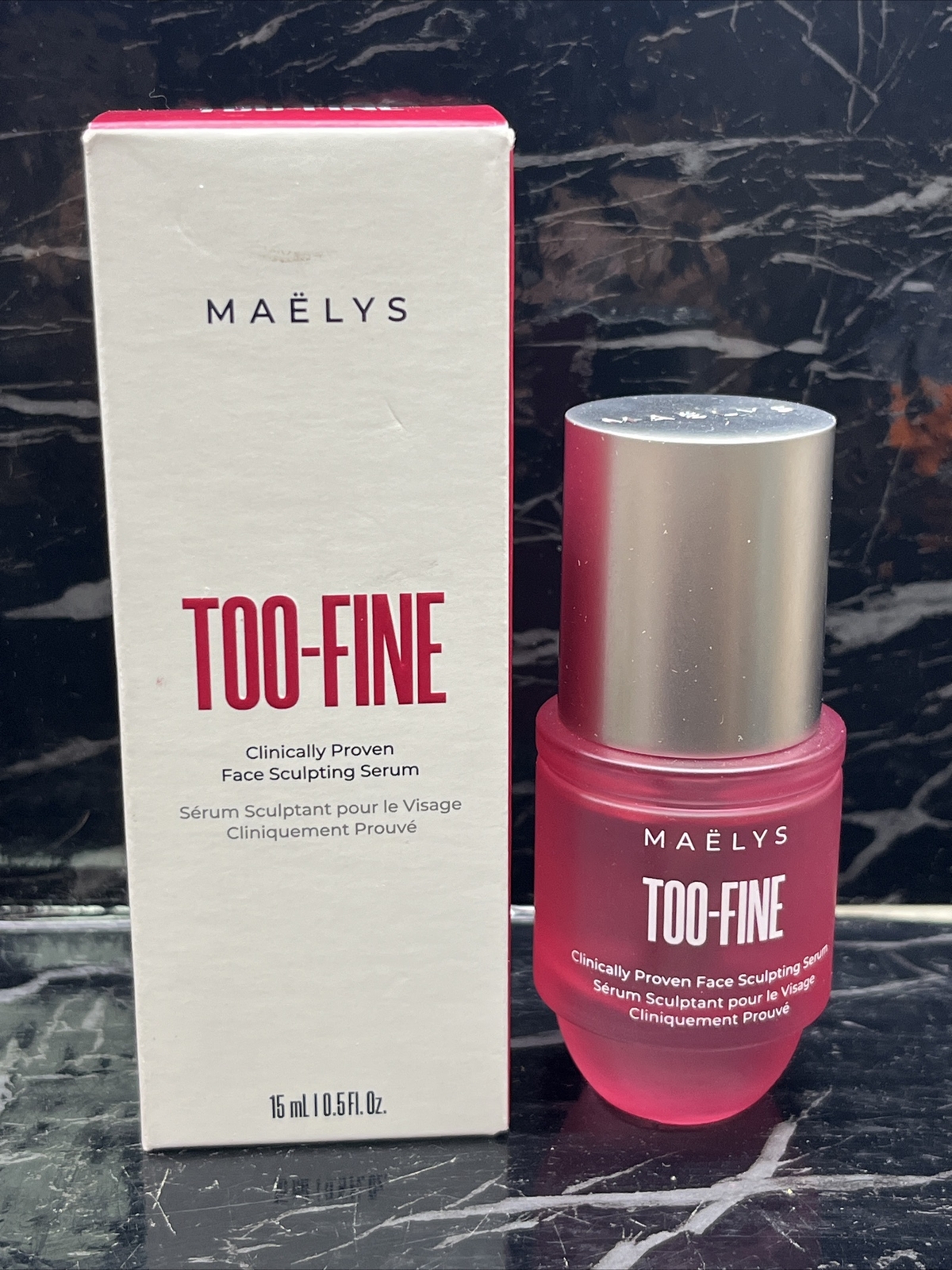 Maelys TOO-FINE Clinically Proven Face Sculpting Serum 0.5 Fl. Oz. NEW