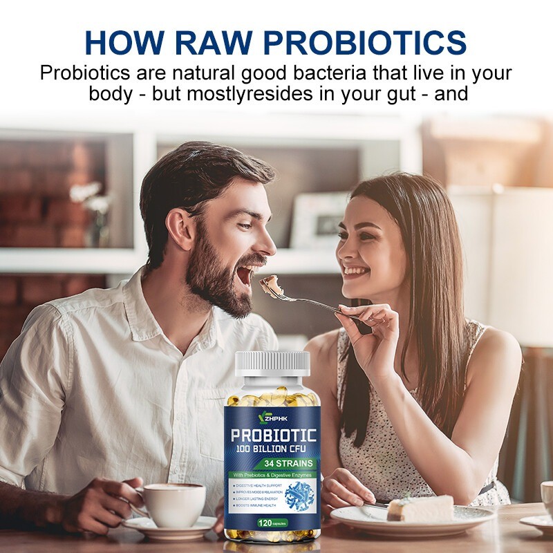 Probiotics with 100 billion CFU efficacy for intestinal digestion health 120pcs