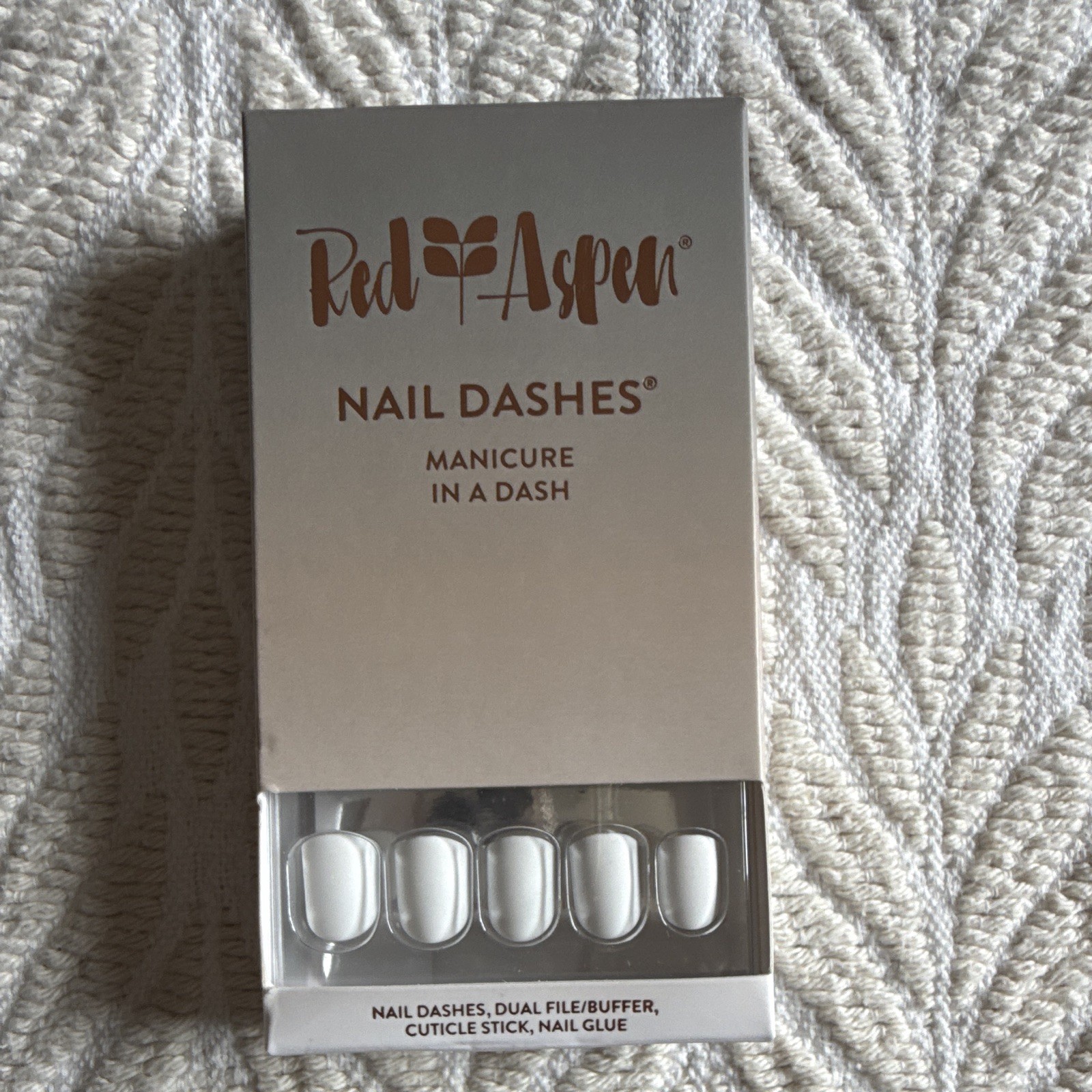 3 Red Aspen Nail Dashes Press-On Nails Lot 3 tie-dye, white, pink polka dot