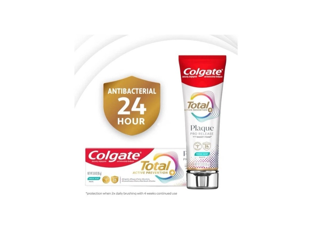 ✅Colgate Total Plaque Pro Release Fresh Mint Whitening Toothpaste 3oz