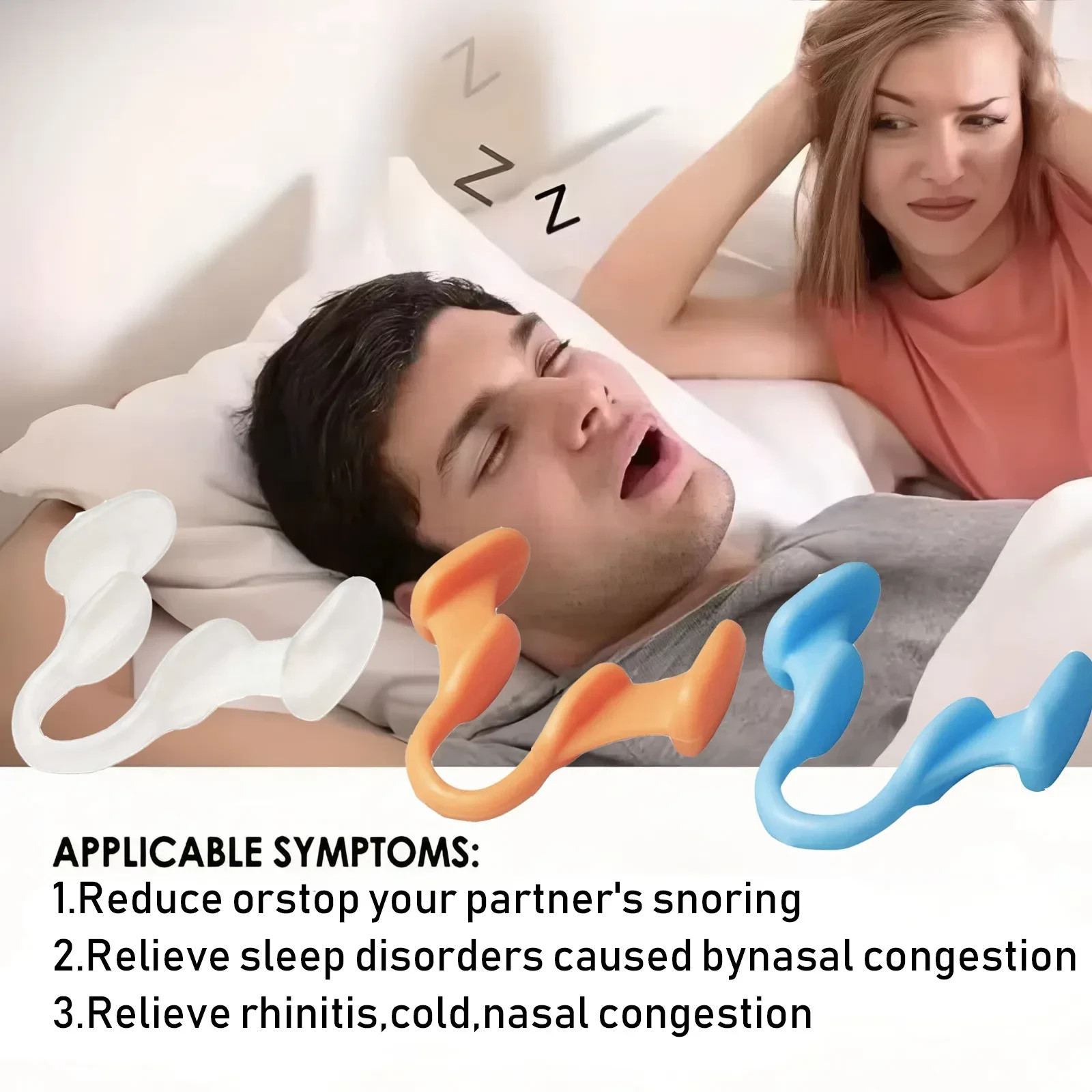 Anti Snore Nose Clips – Nasal Dilator for Snoring Improve Sleep Quality