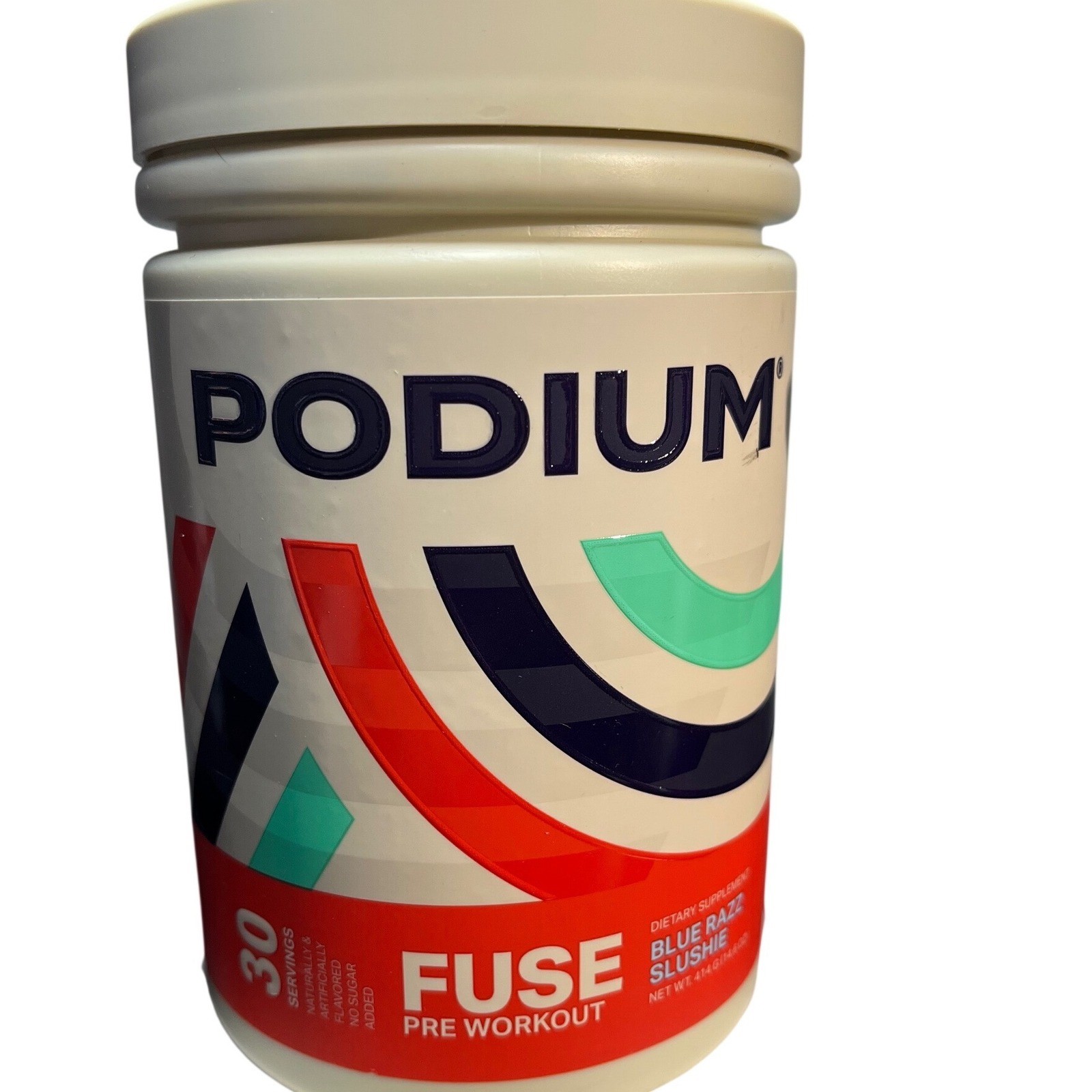 Podium Fuse Pre Workout Blue Razz Slushie 30 Servings Energy Focus Supplement