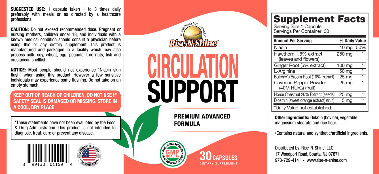 CIRCULATION SUPPORT – Vein & Blood Flow Support Supplement