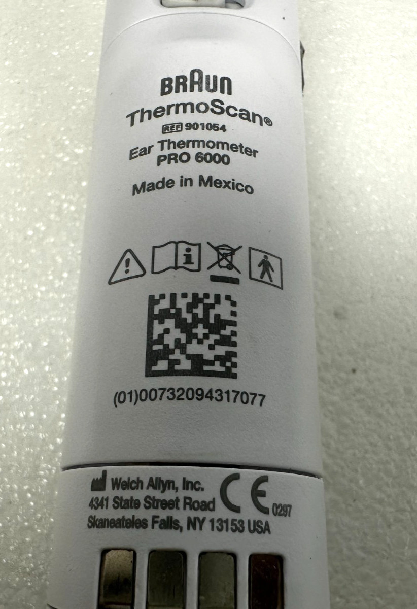 Braun ThermoScan Pro 6000 Ear Thermometer Welch Allyn NO BASE FREE SHIPPING 🚚