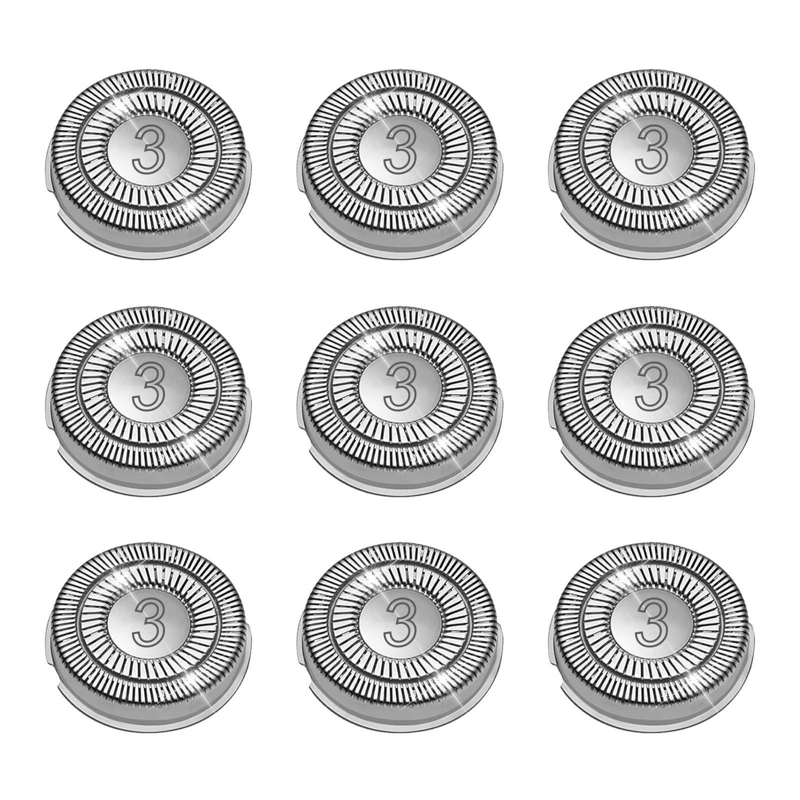 9 Pack SH70/71 Replacement Heads for Philips Norelco Series 7000