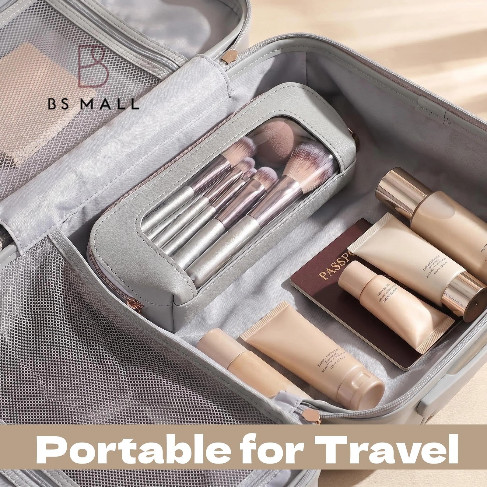 Travel Makeup Brush Set BS-MALL14 PCS Professional Brushes Champagne