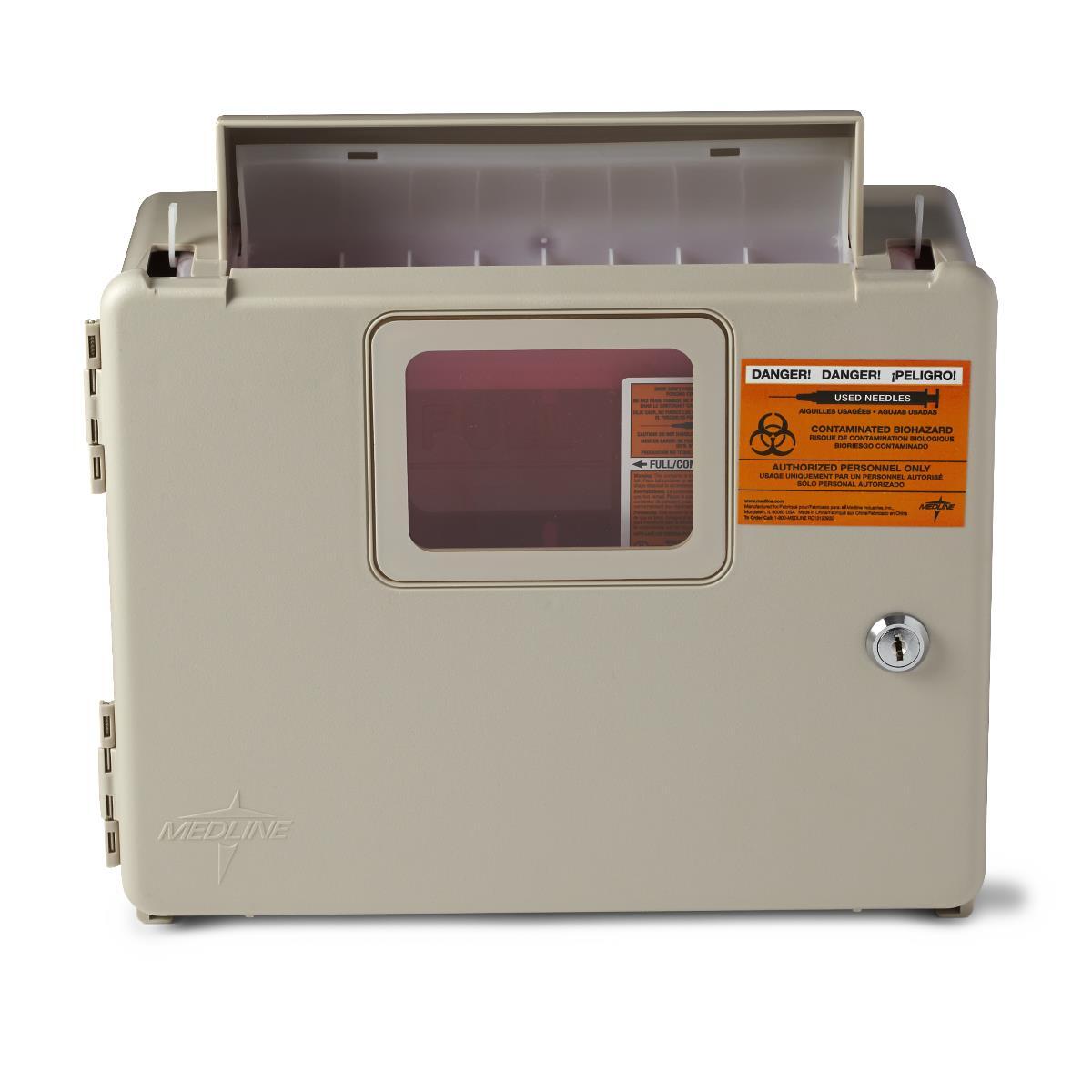 Locking ABS Plastic Cabinet for Medline 5-qt. Sharps Container MDS705153, Each