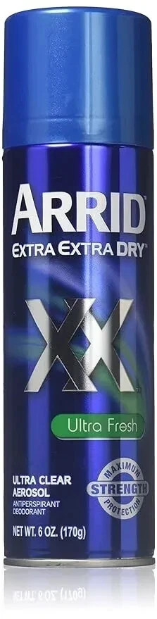 12 Packs Arrid Extra Dry Ultra Fresh Aeresol Antiperspirant Deodorant Spry 6 oz