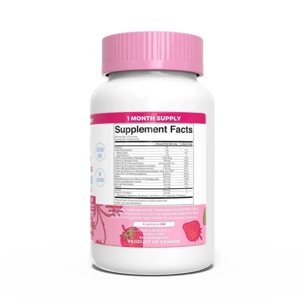 MaryRuth’s Women’s Multivitamin Sugar Free Vegan Gummies – 60ct