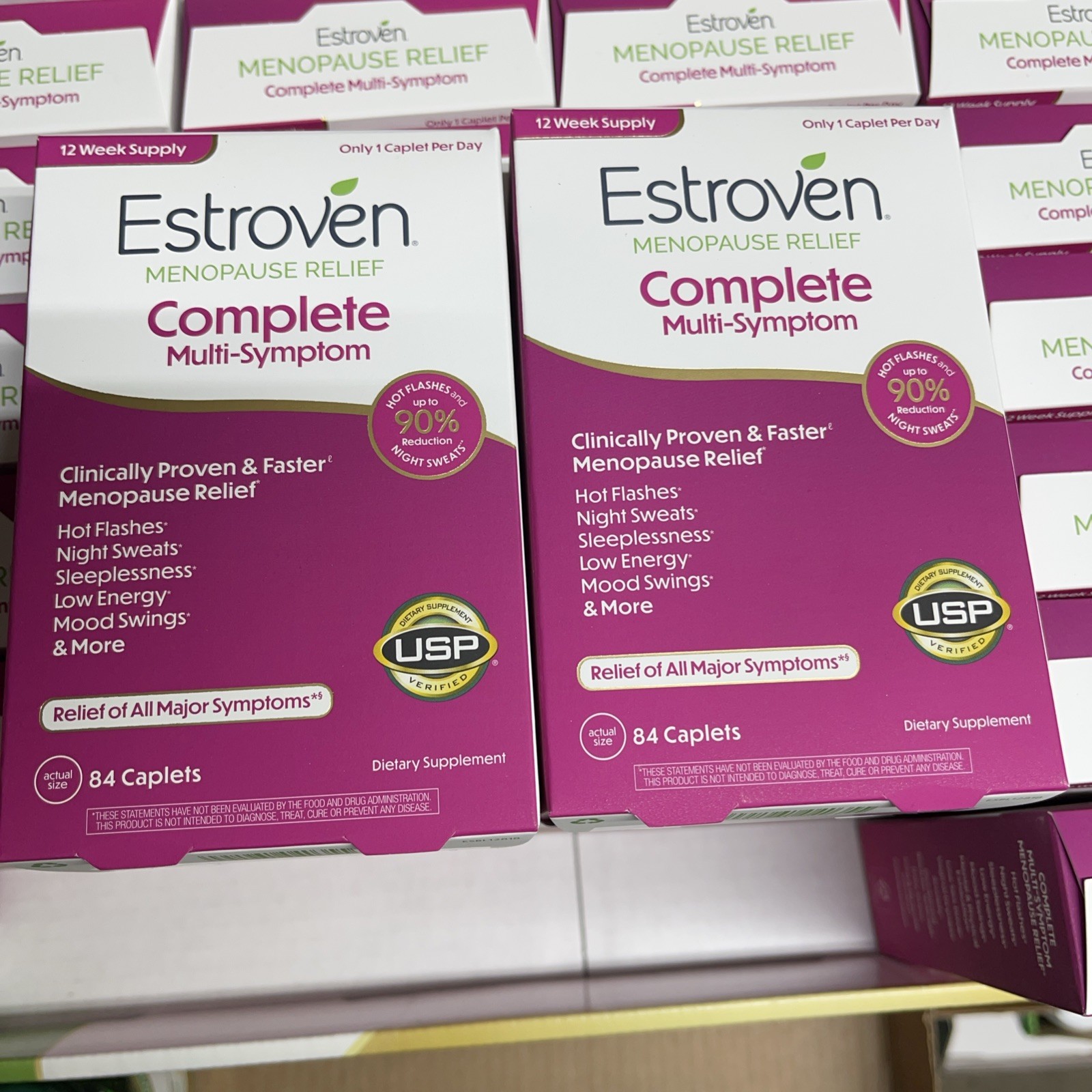 (2)Estroven Complete Multi-Symptom Menopause Relief, 84caps X 2 Pack Exp-09/2027
