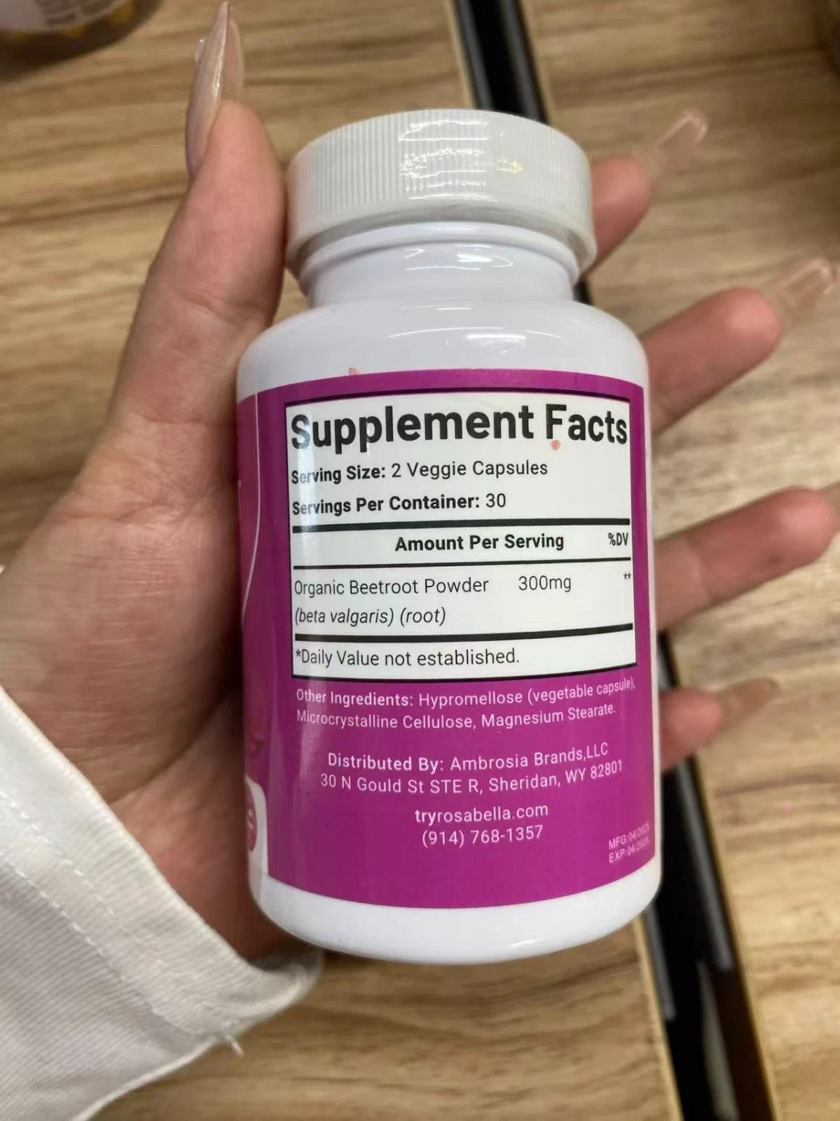 3 Pack Organic Beet Root Capsules – Nitric Oxide Booster, Blood Pressure Support