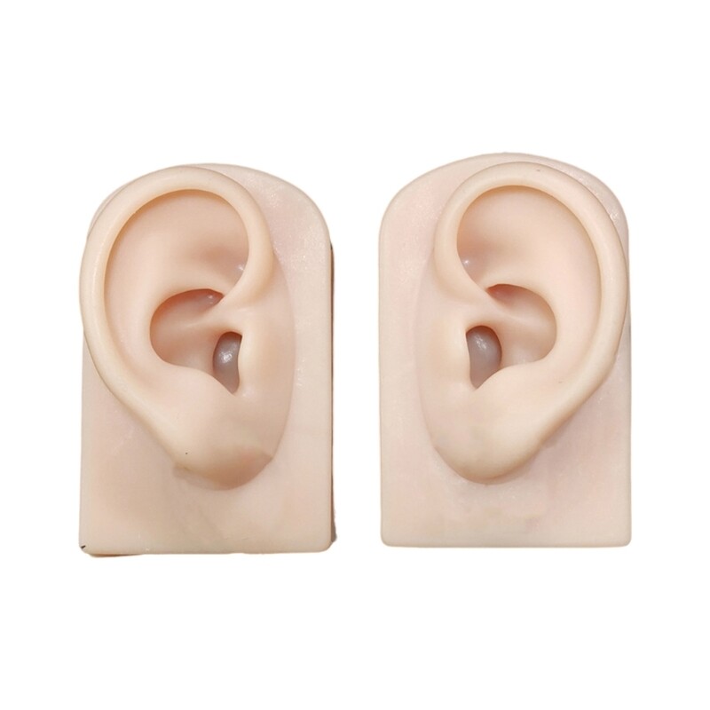 Silicone Human Left Right Ear Replicas Realistic Ear Model Mannequin