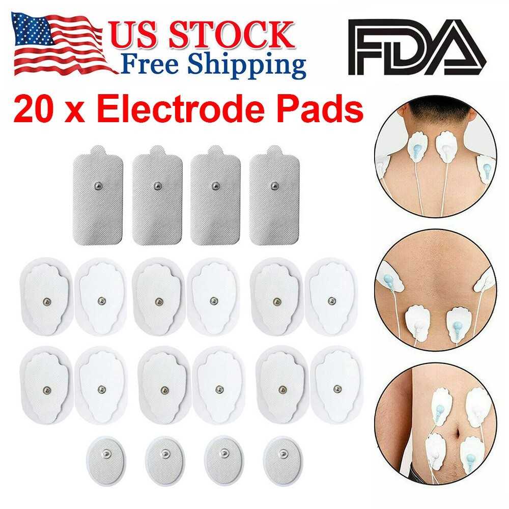 20PCS Electrode Pads Large Snap Replacement Tens For Electrode Pulse Massager