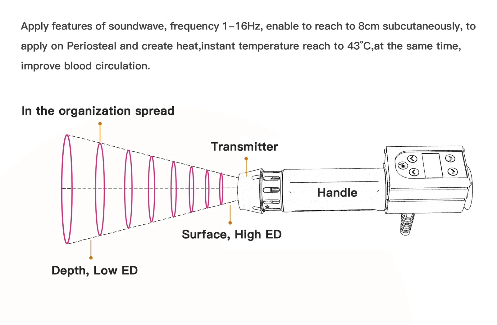 Portable Shockwave Therapy Machine Equine Shock Wave for Horse Pain Relief