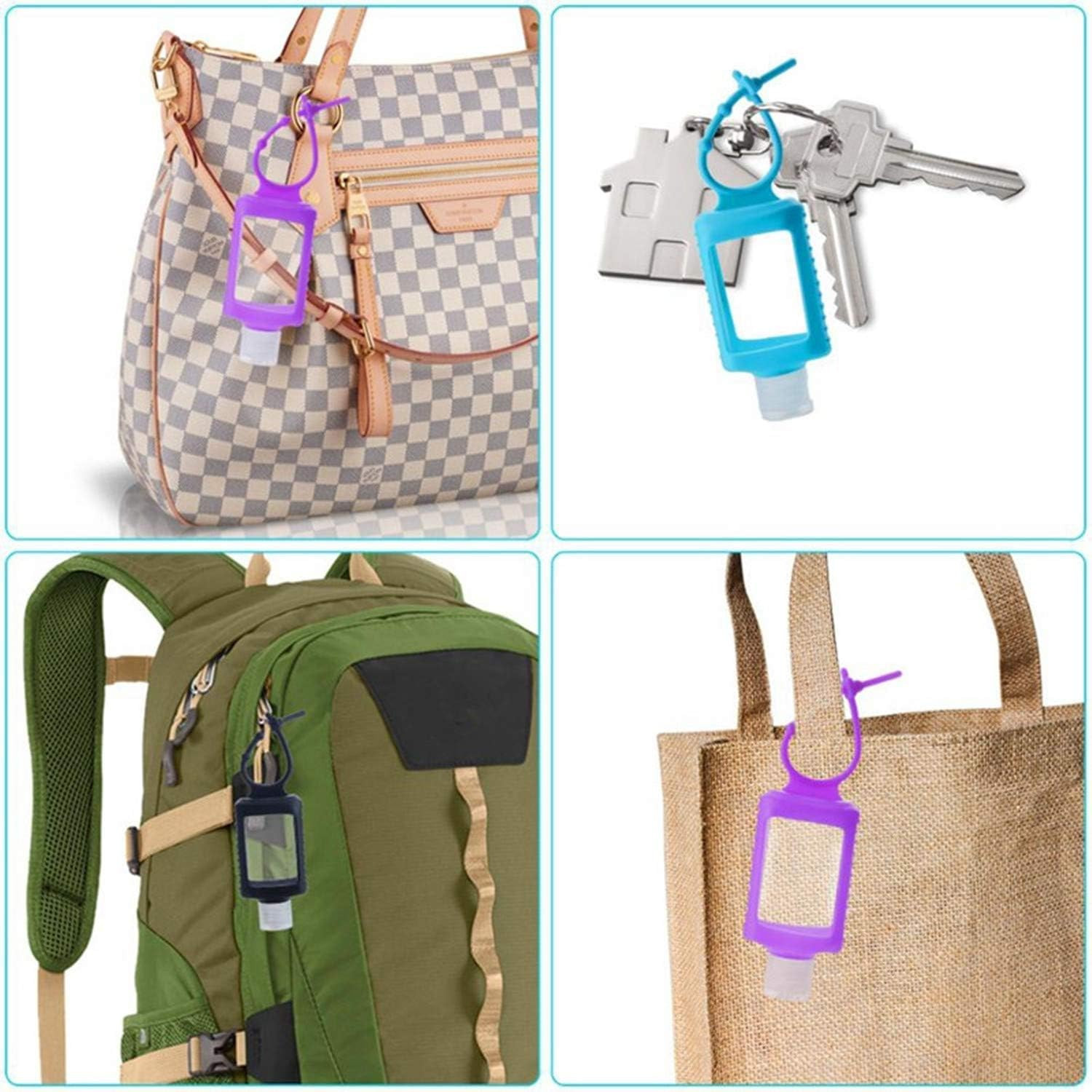 Leak-Proof Squeeze Bottle | Hand Sanitizer Holder, Clip or Strap Attachment, Sof