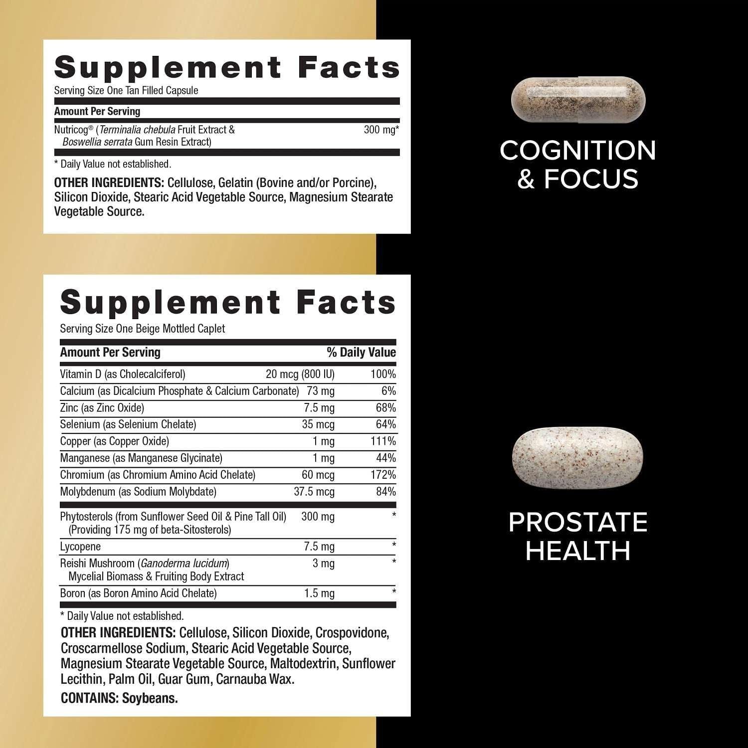 GNC Mega Men 50 Plus Vitapak Program for Men, Convenient Complete Nutrition, 5 P