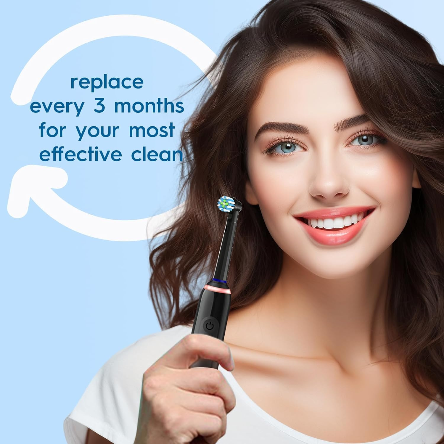 Replacement Heads Compatible with Braun Oral B Pro 1000, Genius X, Smart 1500 El