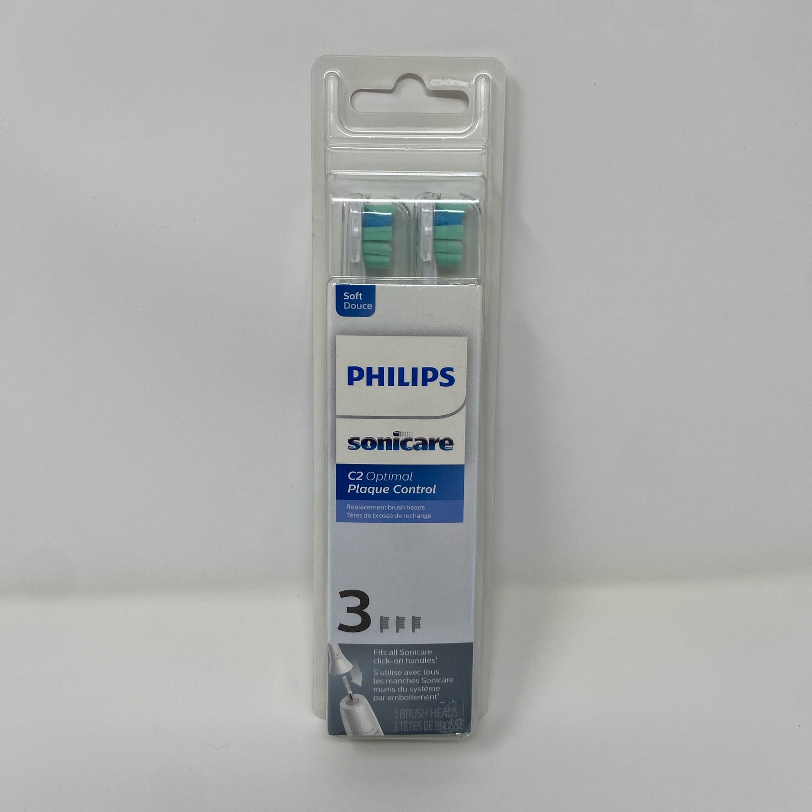 Philips Sonicare C2 Plaque Control Brush Heads White 3pk HX9023/65