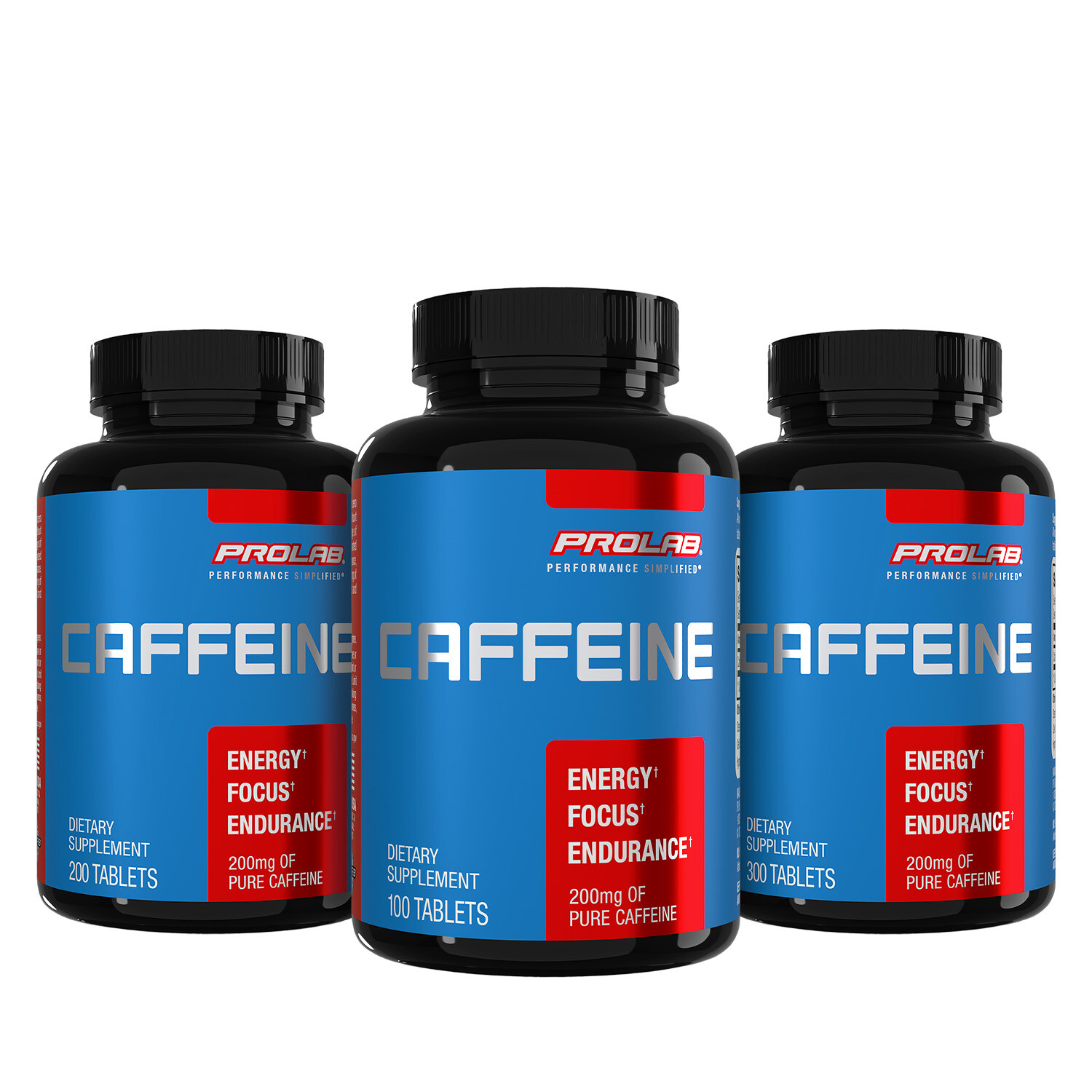 Prolab Caffeine Tablets 200mg – 300ct. | Energy Support, Helps Enhance Endurance