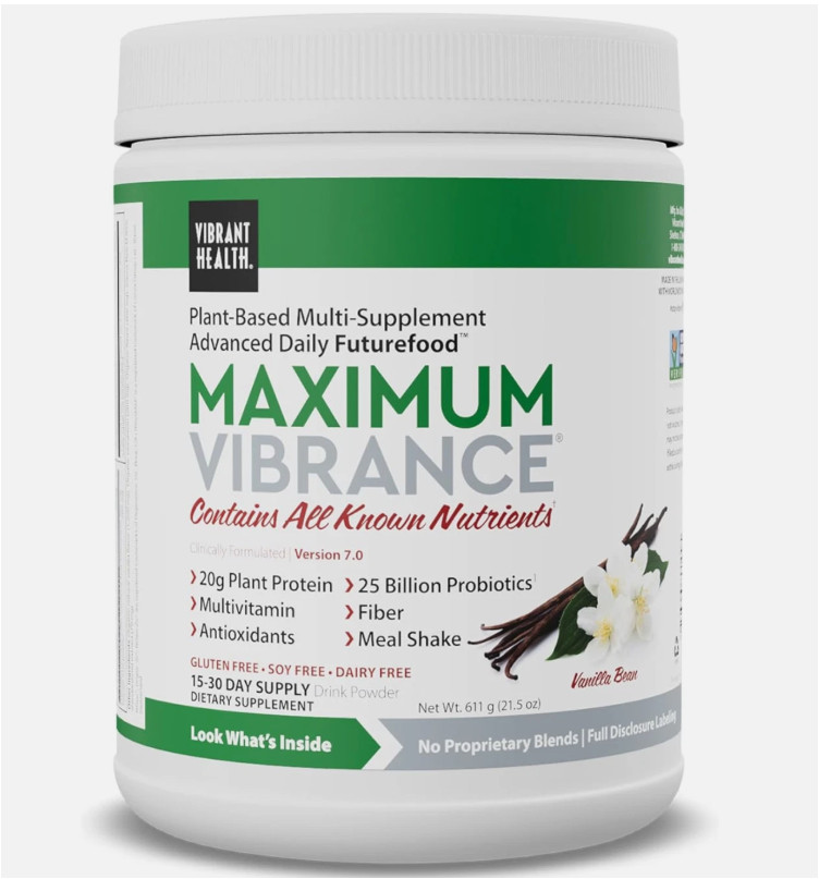 Vibrant Health Maximum Vibrance Version 7.0 Vanilla Bean 21.5 oz All Nutrients