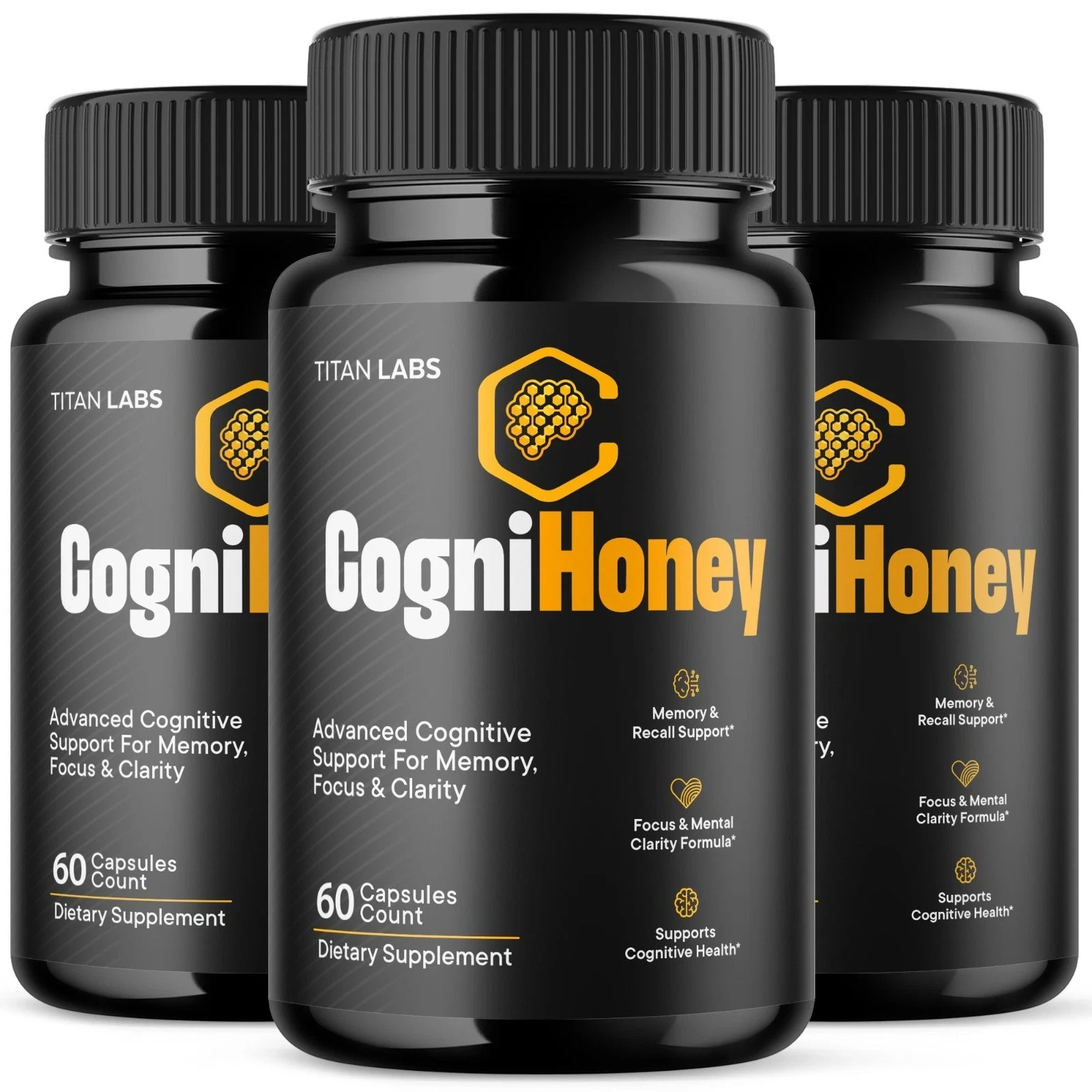 (3 Pack) CogniHoney Caps Brain Health & Cognitive Support Supplement Free Ship