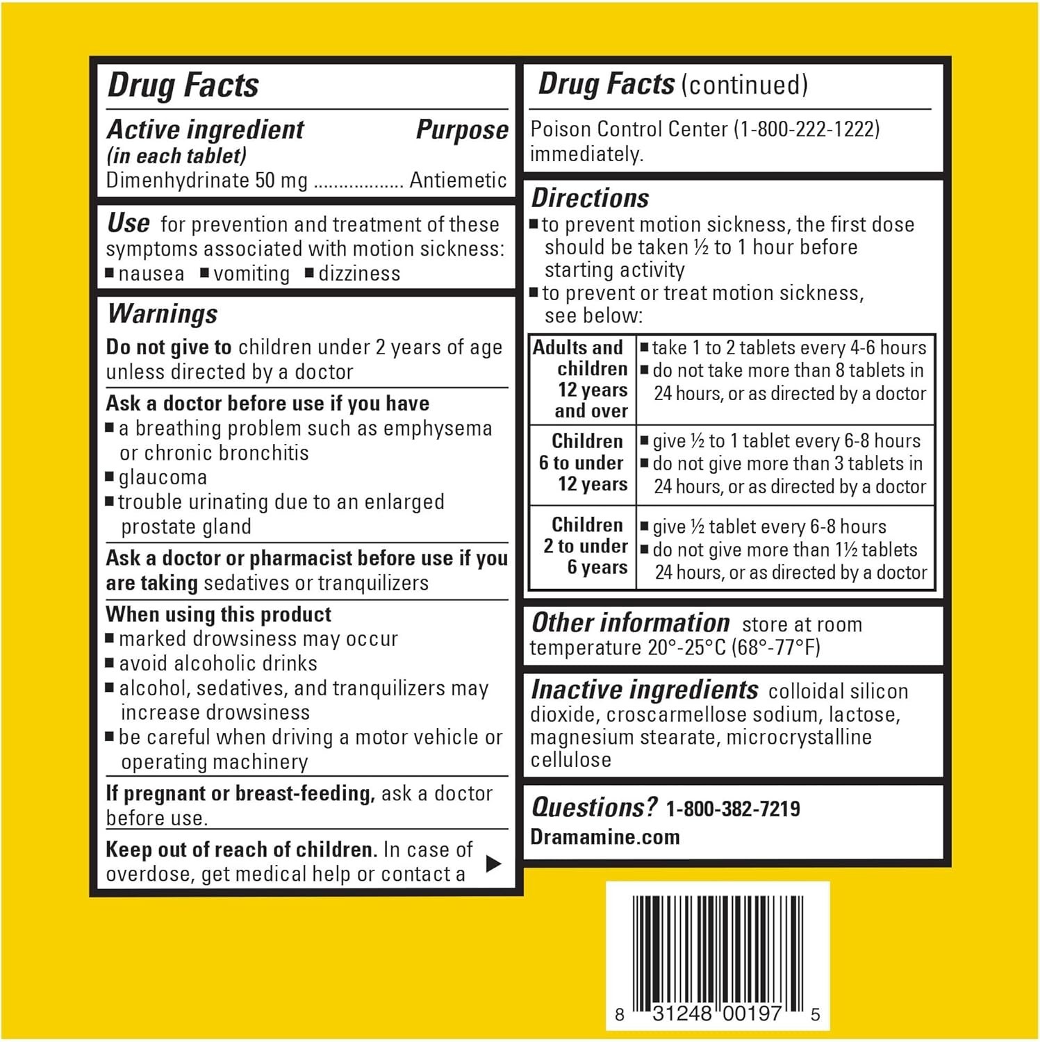 Dramamine , Motion Sickness Relief, 36 Count