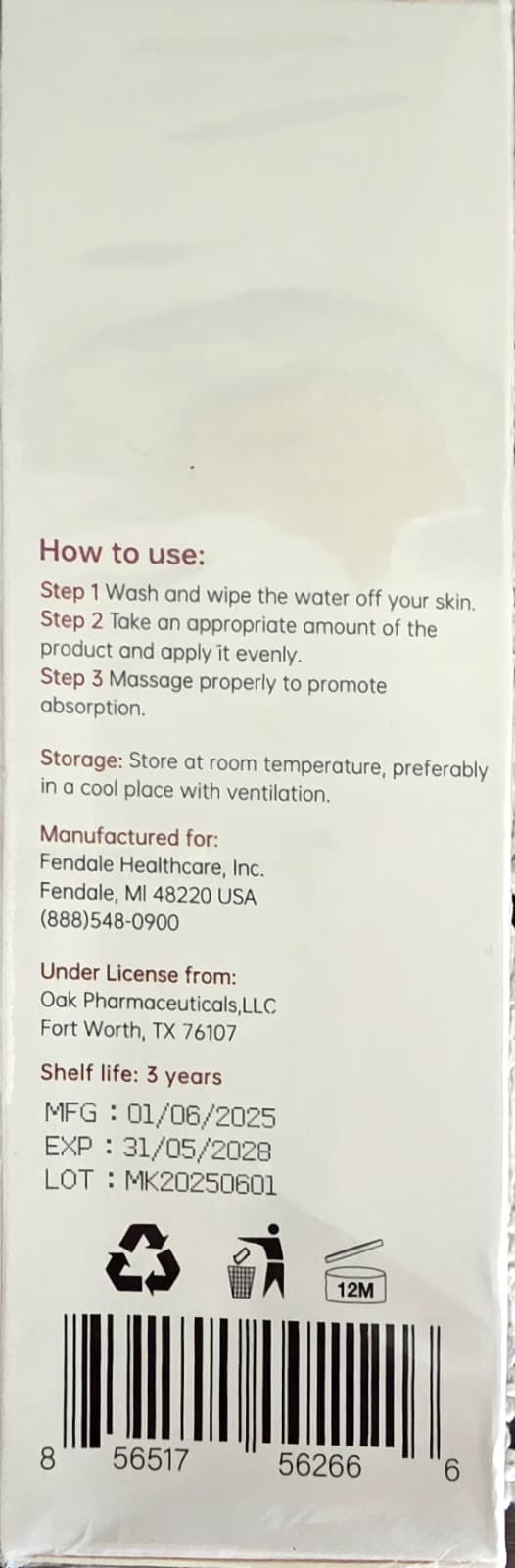 dermend moisturizing bruise formula cream 4.5 oz Exp 31/5/28