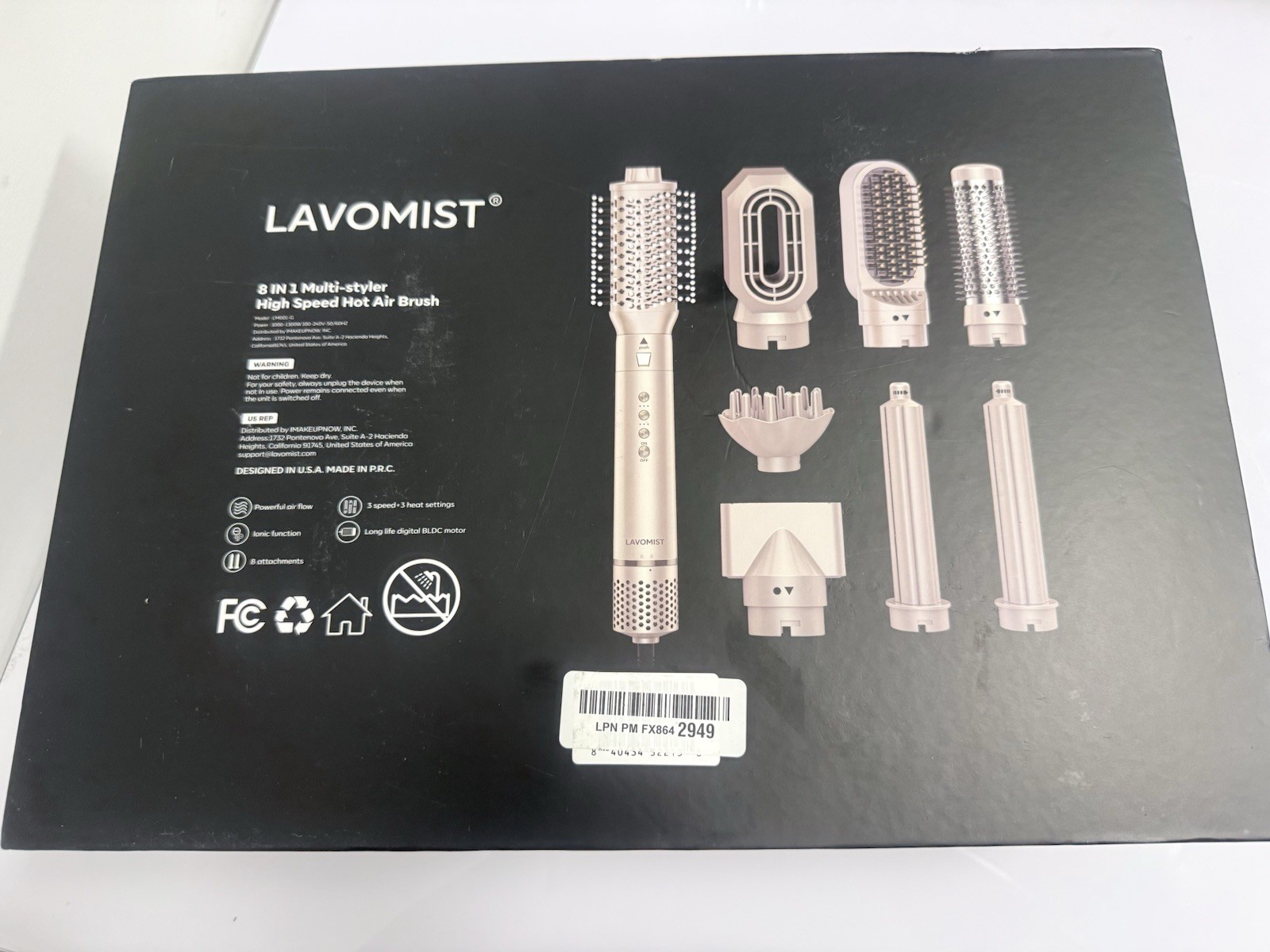 Lavomist 8 in 1 Multistyler High Speed Hot Air Brush