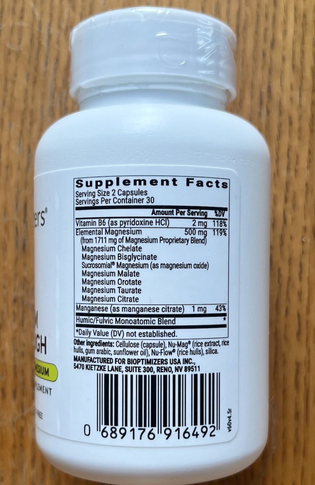 3 pack-Bioptimizers Magnesium Breakthrough all 7 essential forms, 60 capsules