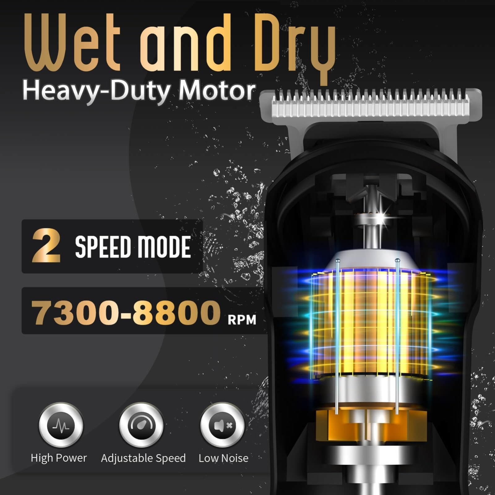 Waterproof Electric Beard Trimmer & Grooming Kit for Men – Cordless Hair Clipper