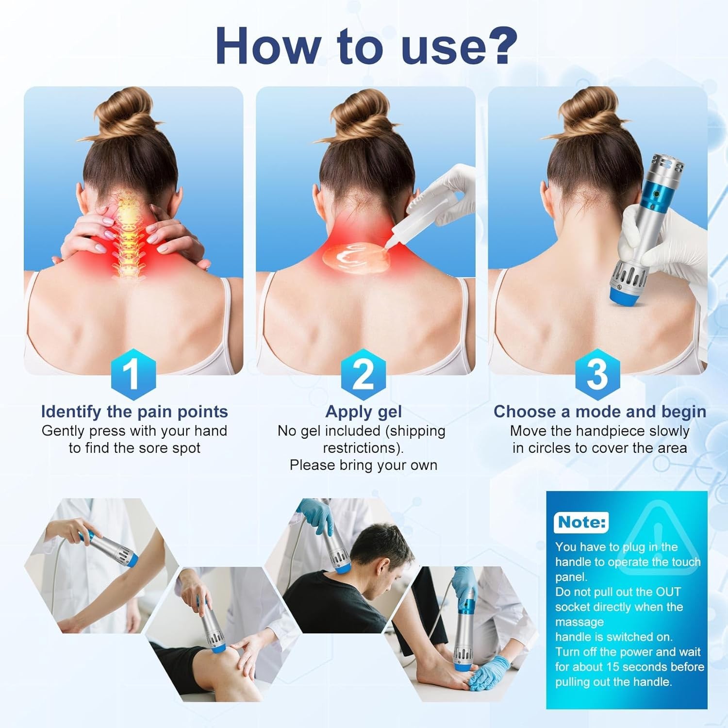 ED Shockwave Therapy Machine Shock Wave Body Massager Pain Relief Equipment USA