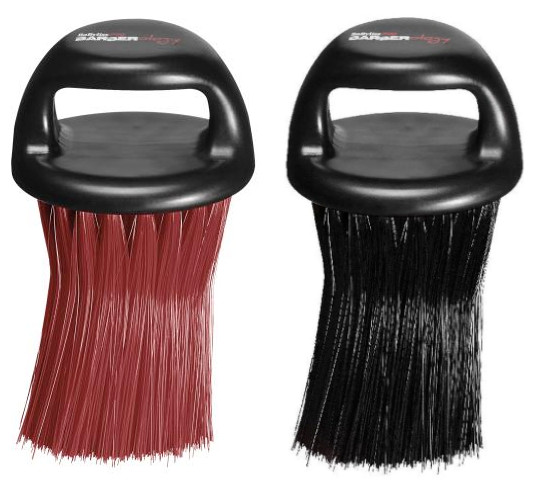 BaBylissPRO Barberology Neck Duster Knuckle Brush Red & Black Set