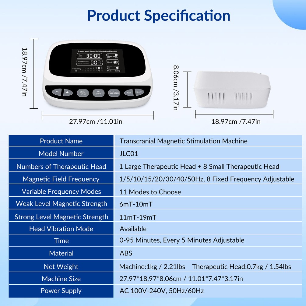 rTMS Transcranial Magnetic Stimulation Therapy Device for Depression Anxiety