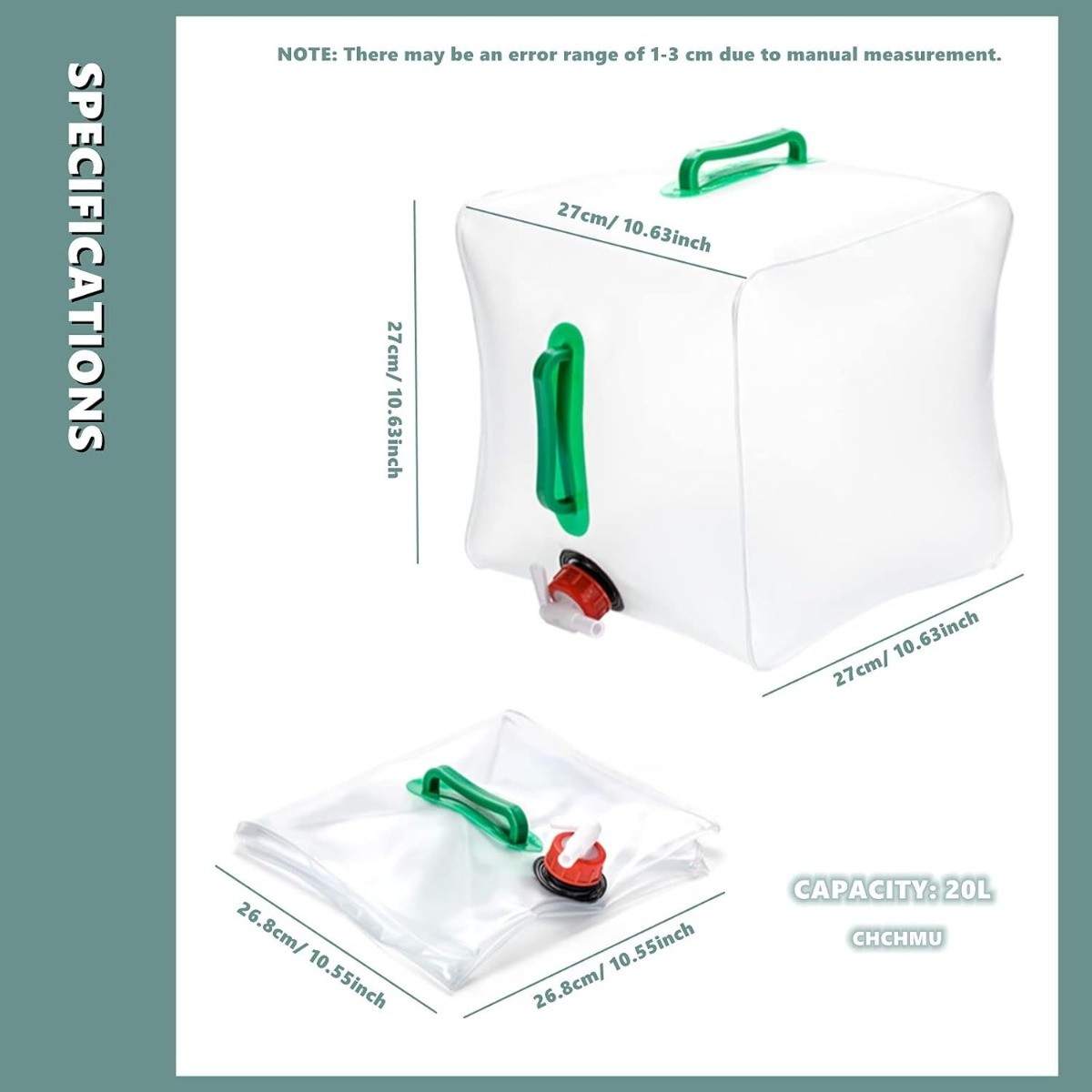 Durable 20L Foldable Water Bag