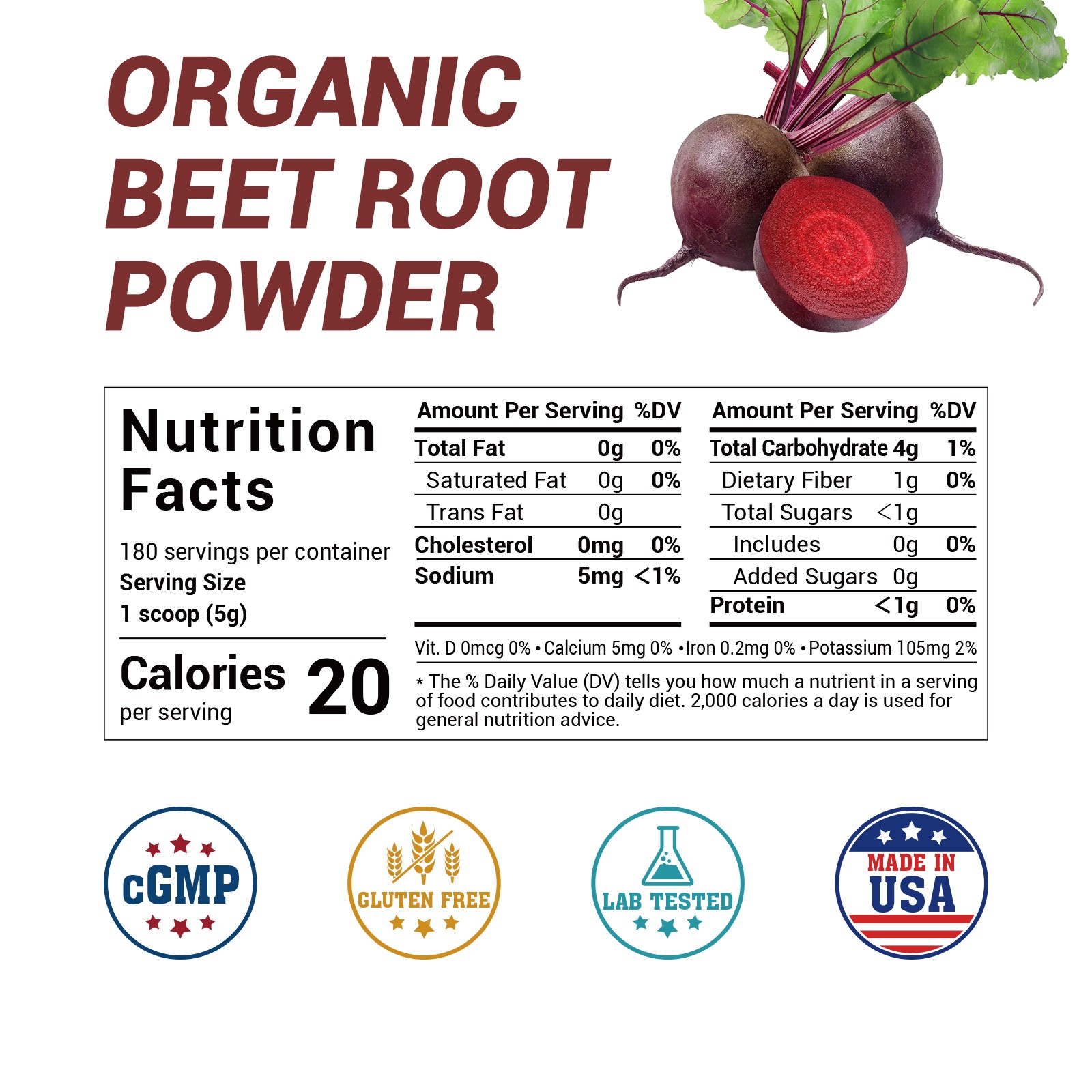 2 LB Organic Beet Root Powder Raw Non GMO Pure Beta Vulgaris Nitric Oxide Booste