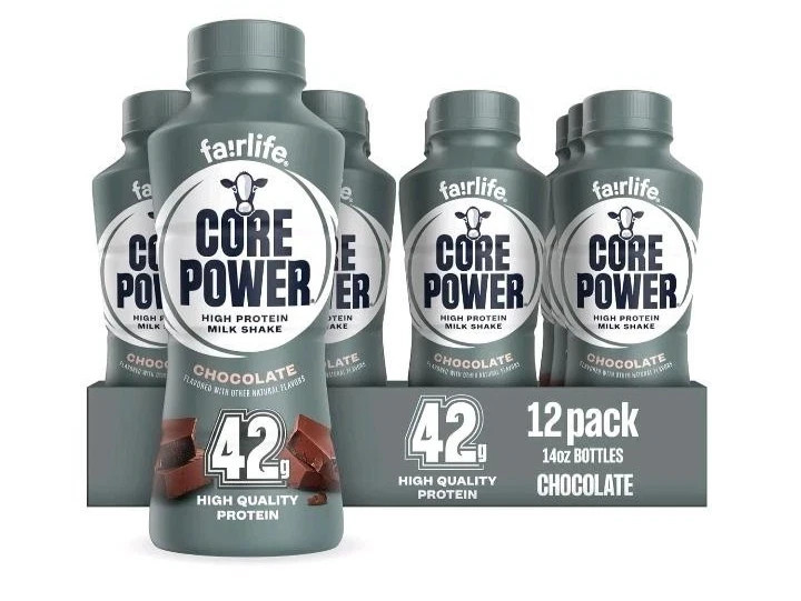 Core Power Elite High Protein Shake, Chocolate, 42G Bottle, 14Oz, 12 Pack